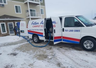 Carpet Cleaning Truck Snow - Father & Sons - Fargo, ND